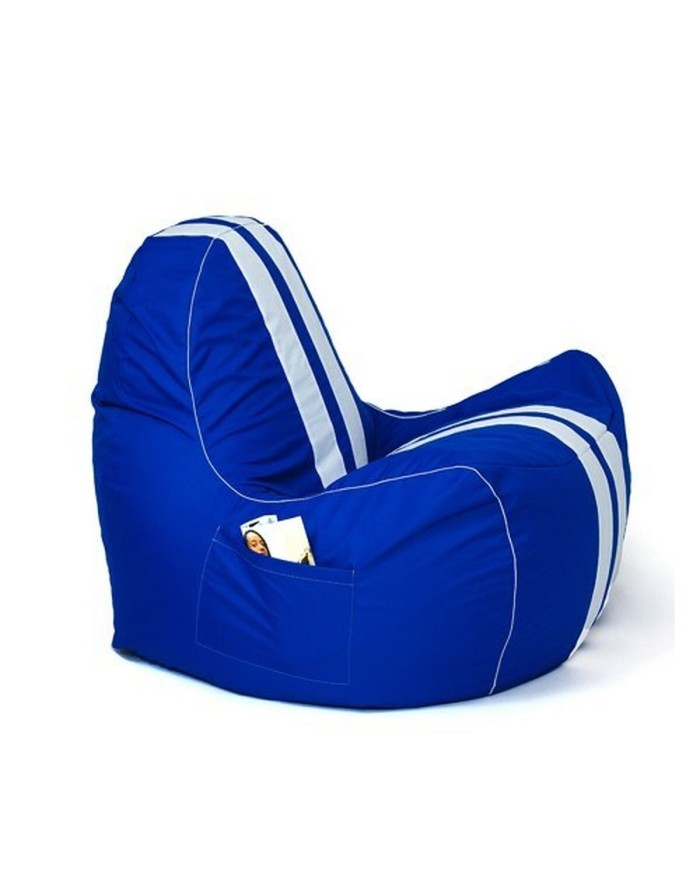 Puff GO GIFT Azzurro Bianco Oxford tejido antidesgarros 140 x 100 x 100 cm 140 x 100 cm