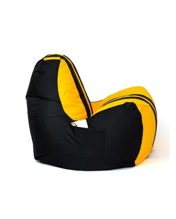 Puff GO GIFT Giallo Nero Oxford tejido antidesgarros 140 x 100 x 100 cm 140 x 100 cm