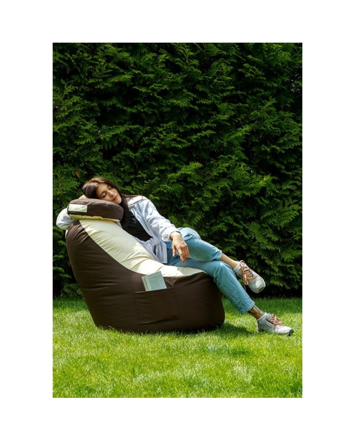 Puff GO GIFT Beige Bronce Oxford tejido antidesgarros 120 x 90 x 90 cm Puff GO GIFT Beige Bronce Oxford tejido antidesgarros 120 x 90 x 90 cm