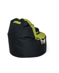 Puff GO GIFT Nero Oliva Oxford tejido antidesgarros 120 x 80 x 80 cm