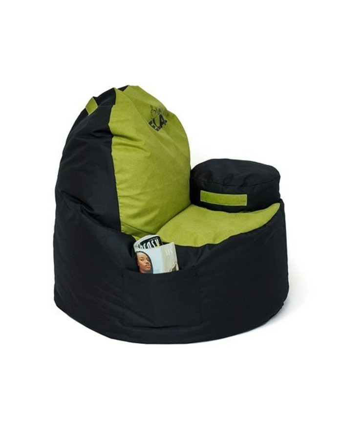 Puff GO GIFT Nero Oliva Oxford tejido antidesgarros 120 x 80 x 80 cm