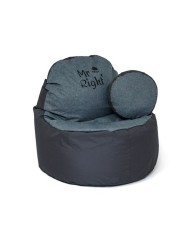 Puff GO GIFT Grigio Grafite Oxford tejido antidesgarros 120 x 80 x 80 cm