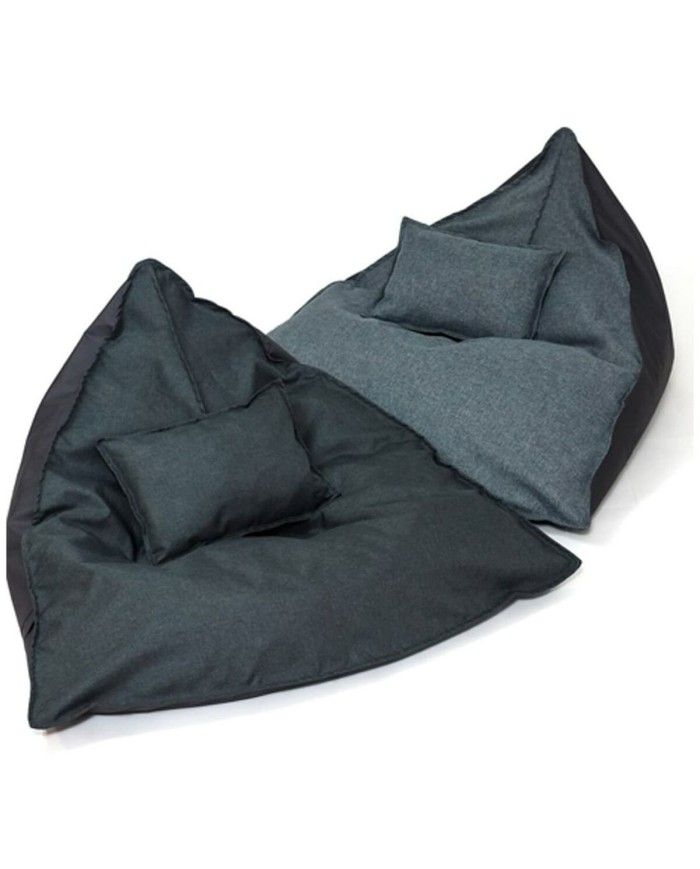 Puff GO GIFT Grigio Oxford tejido antidesgarros