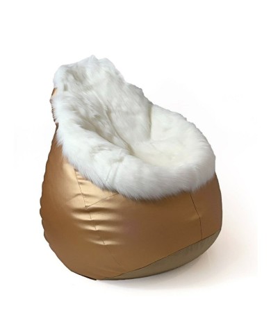 Puff GO GIFT Bianco Oro Oxford tejido antidesgarros Puff GO GIFT Bianco Oro Oxford tejido antidesgarros