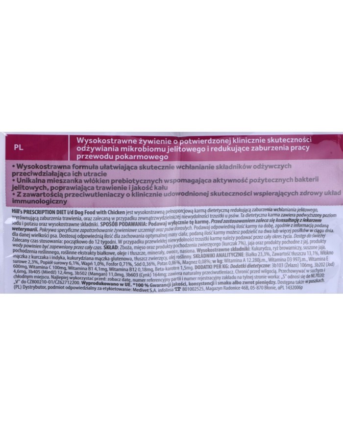 mangime Hill's Digestive Care Adulto Pollo 12 kg mangime Hill's Digestive Care Adulto Pollo 12 kg