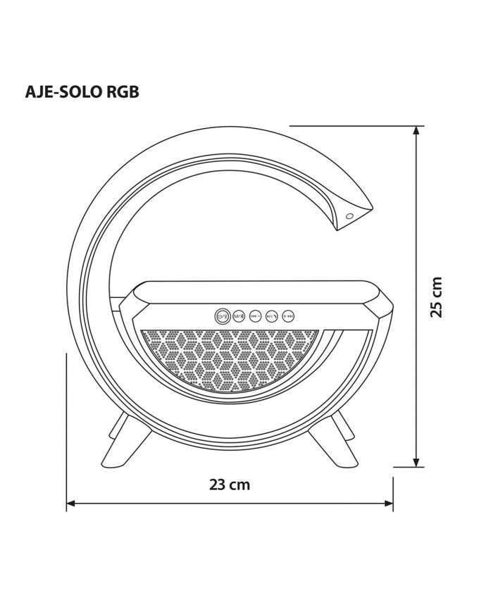Lampada da scrivania Activejet AJE-SOLO RGB Bianco Plastica 2,8 x 43,5 x 8 cm Lampada da scrivania Activejet AJE-SOLO RGB Bianco Plastica 2,8 x 43,5 x 8 cm