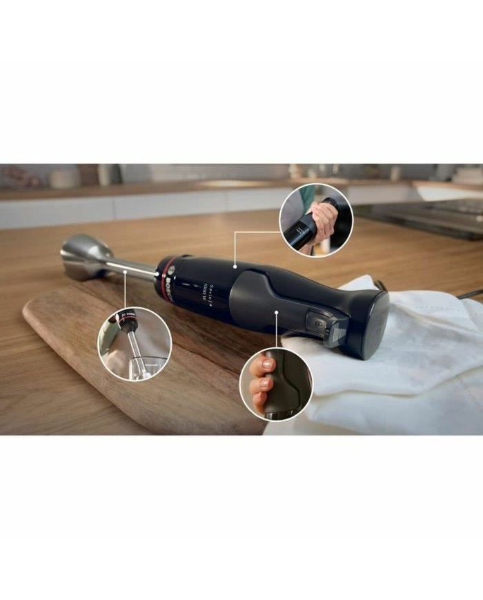 Frullatore ad Immersione BOSCH MSM4B620 Nero Argentato 1000 W Frullatore ad Immersione BOSCH MSM4B620 Nero Argentato 1000 W