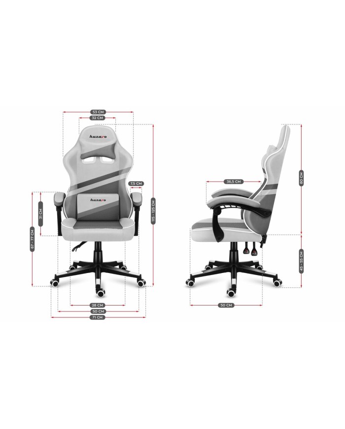Sedia Gaming Huzaro HZ-Force 4.4 White Mesh Bianco Sedia Gaming Huzaro HZ-Force 4.4 White Mesh Bianco
