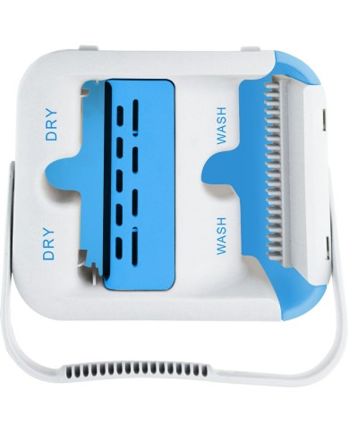 Mop with Bucket Esperanza EHS004 Azzurro Bianco Microfibra