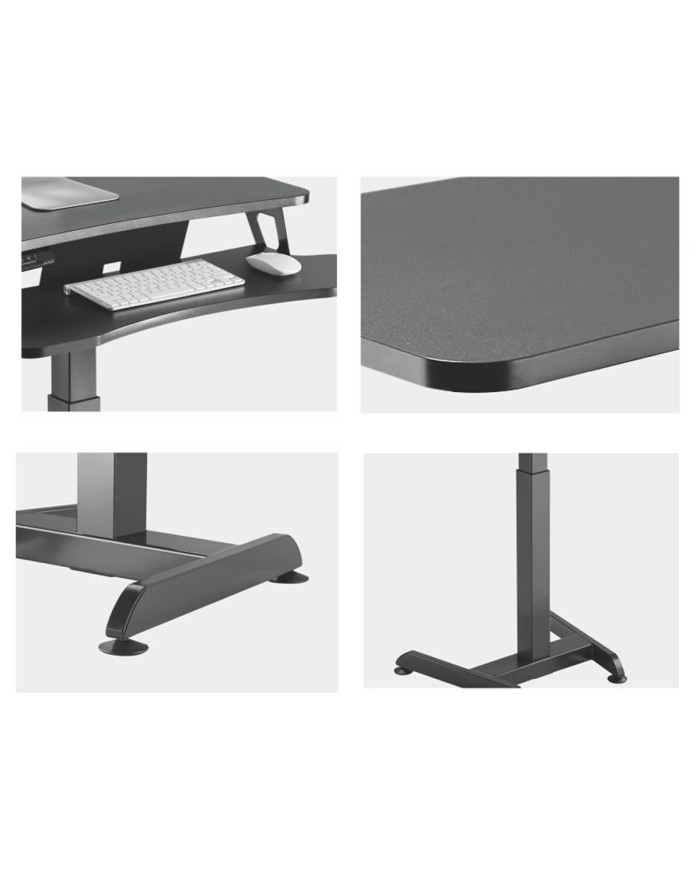 Scrivania MacLean MC-835 Nero Acciaio Scrivania MacLean MC-835 Nero Acciaio