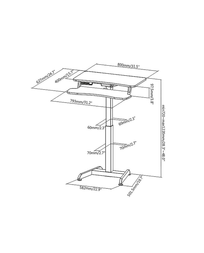Scrivania MacLean MC-835 Nero Acciaio Scrivania MacLean MC-835 Nero Acciaio