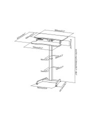 Scrivania MacLean MC-835 Nero Acciaio Scrivania MacLean MC-835 Nero Acciaio