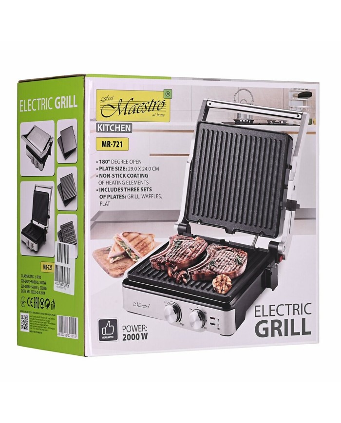 Barbecue Elettrico Feel Maestro MR-721 2000 W Barbecue Elettrico Feel Maestro MR-721 2000 W