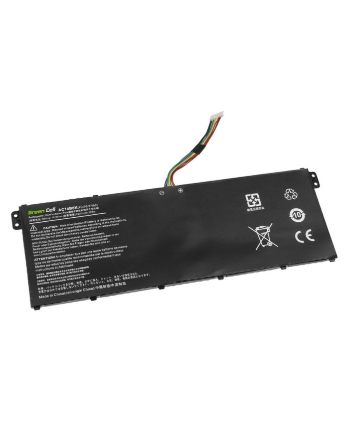 Batteria per Laptop Green Cell AC72 Nero 2100 mAh