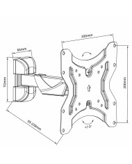 Supporto da Tavolo per Schermo Manhattan 461290 37" 90" Supporto da Tavolo per Schermo Manhattan 461290 37" 90"