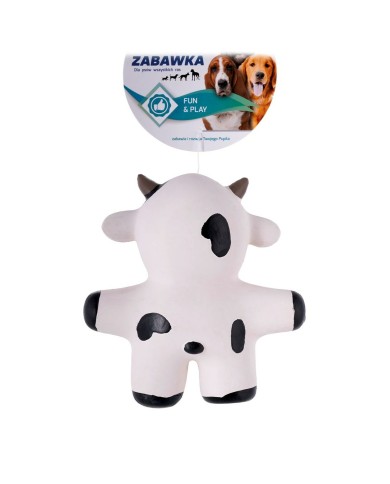 Giocattoli per cani Hilton Cow Bianco Nero Lattice