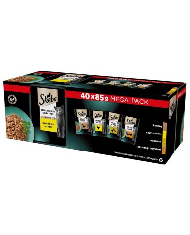 Cibo per gatti Sheba Uccelli 40 x 85 g