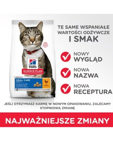Cibo per gatti Hill's SP Adult Oral Care Pollo 7 kg