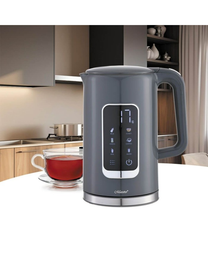 Bollitore Feel Maestro MR-024 Nero Grigio 1850-2200 W 1,7 L