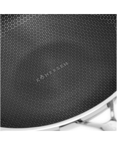 Padella Kohersen 71111 Nero Argentato Acciaio inossidabile Alluminio Ø 32 cm Padella Kohersen 71111 Nero Argentato Acciaio inossidabile Alluminio Ø 32 cm