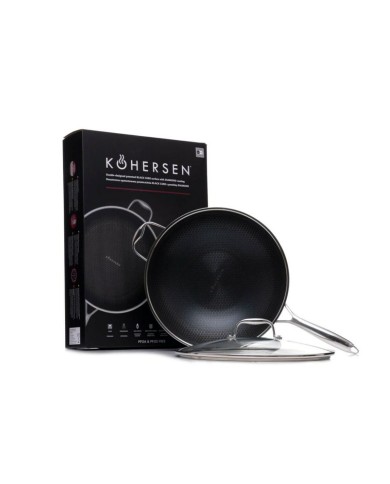 Padella Kohersen 71111 Nero Argentato Acciaio inossidabile Alluminio Ø 32 cm Padella Kohersen 71111 Nero Argentato Acciaio inossidabile Alluminio Ø 32 cm