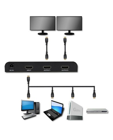 Switch HDMI Qoltec 51797 Nero Switch HDMI Qoltec 51797 Nero