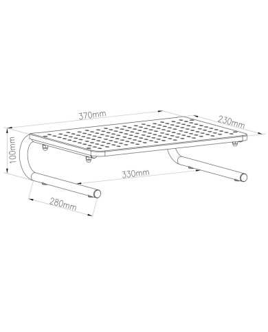 Supporto da Tavolo per Schermo MacLean MC-948 32" 13" 37 x 23,5 x 10 cm Supporto da Tavolo per Schermo MacLean MC-948 32" 13" 37 x 23,5 x 10 cm
