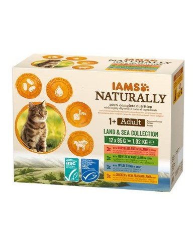 Cibo per gatti Eukanuba Naturally Adult Pesce 12 x 85 g