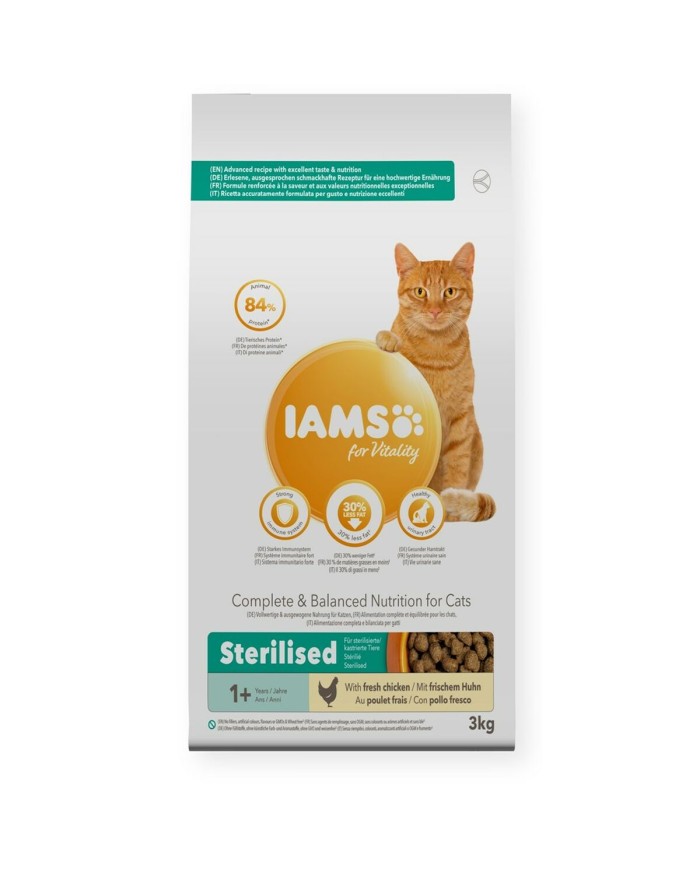 Cibo per gatti Eukanuba Vitality Adult Sterilised Pollo 3 Kg