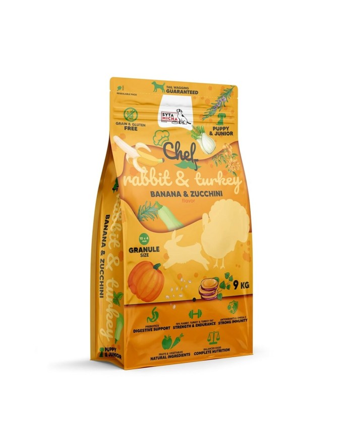 mangime SYTA MICHA Chef Puppy Banana Tacchino Coniglio 9 kg mangime SYTA MICHA Chef Puppy Banana Tacchino Coniglio 9 kg