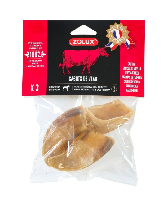 Giocattolo da mordere per cani Zolux Calf hooves Carne di manzo e vitello 90 g Giocattolo da mordere per cani Zolux Calf hooves Carne di manzo e vitello 90 g