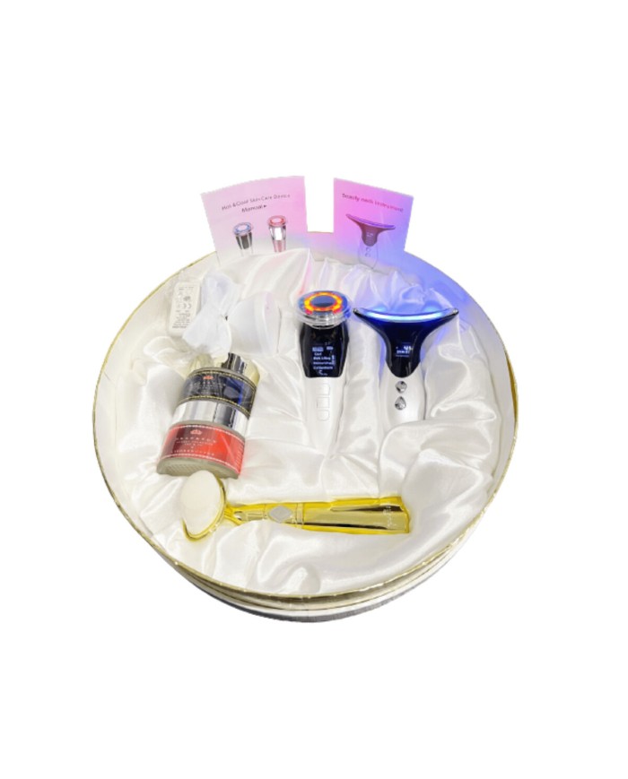 Massaggiatore Viso con Radiofrequenza, Fototerapia ed Elettrostimolazione Drakefor QLINIQ DUPLO 4 Pezzi Massaggiatore Viso con Radiofrequenza, Fototerapia ed Elettrostimolazione Drakefor QLINIQ DUPLO 4 Pezzi