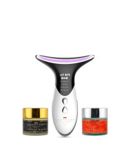 Massaggiatore Viso con Radiofrequenza, Fototerapia ed Elettrostimolazione Drakefor QLINIQ DUPLO 4 Pezzi Massaggiatore Viso con Radiofrequenza, Fototerapia ed Elettrostimolazione Drakefor QLINIQ DUPLO 4 Pezzi