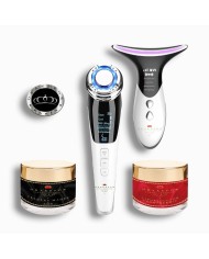 Massaggiatore Viso con Radiofrequenza, Fototerapia ed Elettrostimolazione Drakefor QLINIQ DUPLO 4 Pezzi Massaggiatore Viso con Radiofrequenza, Fototerapia ed Elettrostimolazione Drakefor QLINIQ DUPLO 4 Pezzi