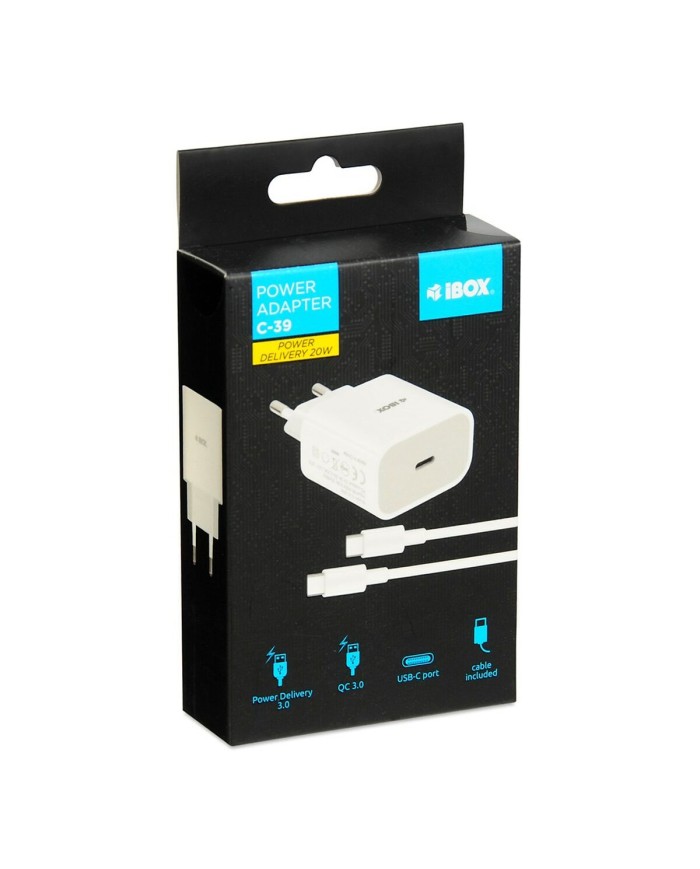 Caricabatterie da Parete Ibox ILUC39W Bianco 20 W (1 Unità)