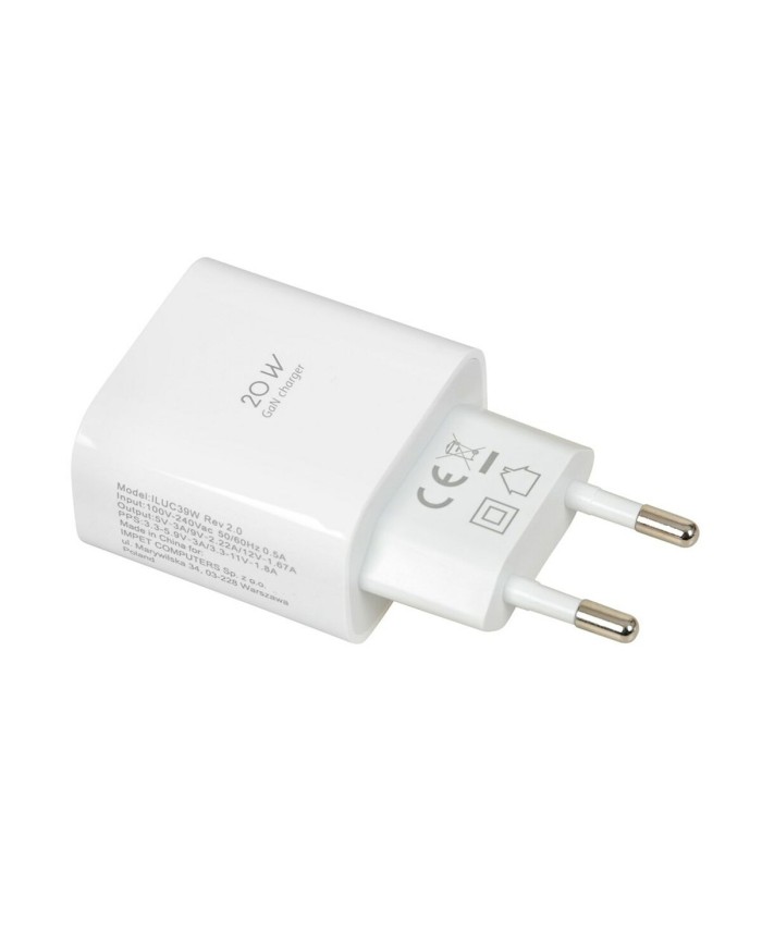 Caricabatterie da Parete Ibox ILUC39W Bianco 20 W (1 Unità)