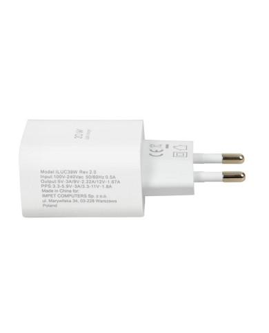 Caricabatterie da Parete Ibox ILUC39W Bianco 20 W (1 Unità)