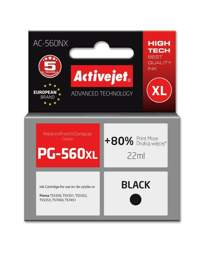 Cartuccia d'inchiostro compatibile Activejet AC-560NX Nero