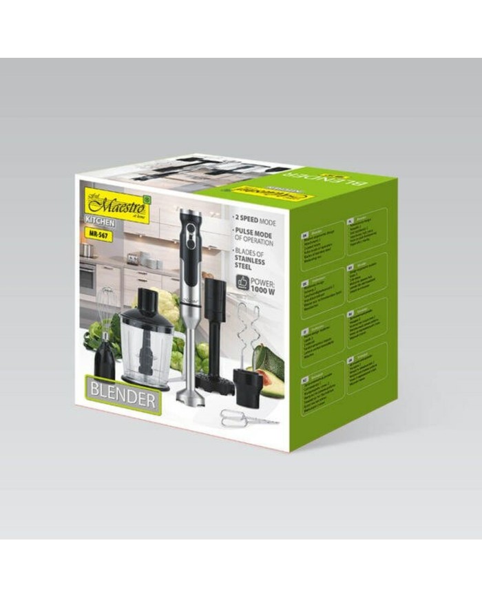 Frullatore Feel Maestro MR-567 Nero Argentato 1000 W Frullatore Feel Maestro MR-567 Nero Argentato 1000 W
