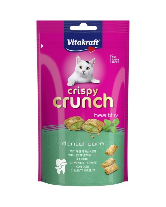 Spuntino per Cat Vitakraft CRISPY CRUNCH Menta Carne Uccelli 60 g Spuntino per Cat Vitakraft CRISPY CRUNCH Menta Carne Uccelli 60 g