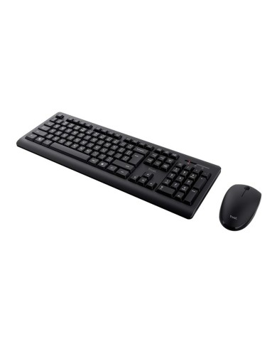 Tastiera e Mouse Wireless Trust Primo Nero Monocromatica Inglese EEUU Qwerty US