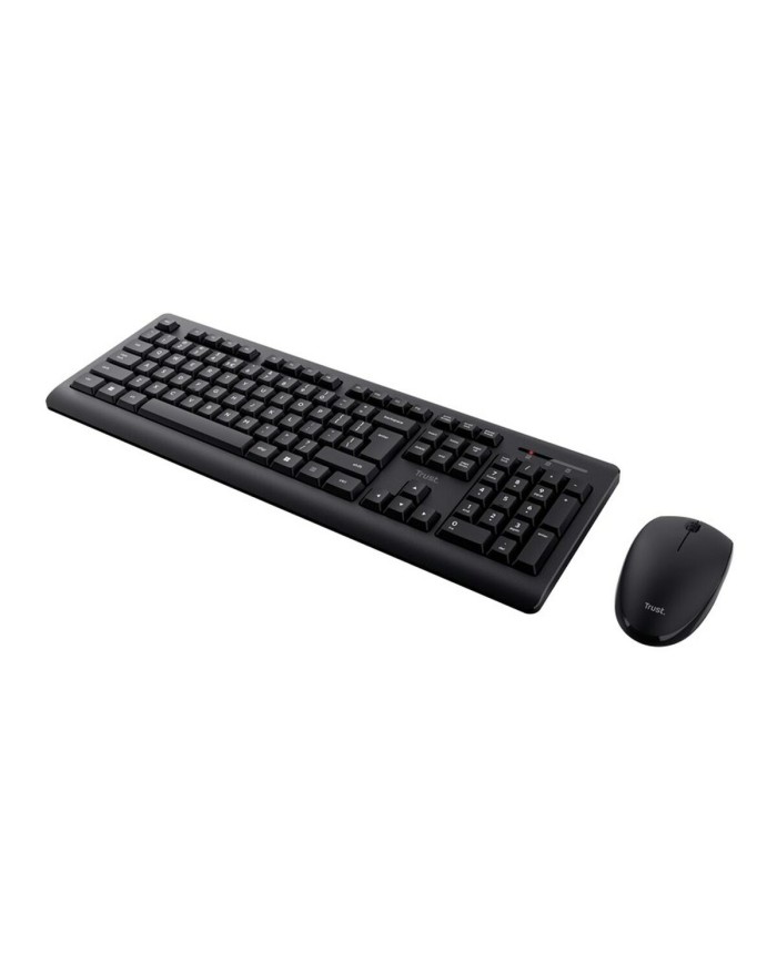 Tastiera e Mouse Wireless Trust Primo Nero Monocromatica Inglese EEUU Qwerty US Tastiera e Mouse Wireless Trust Primo Nero Monocromatica Inglese EEUU Qwerty US