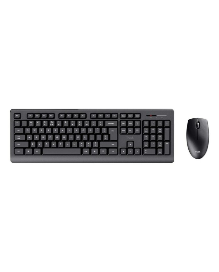 Tastiera e Mouse Wireless Trust Primo Nero Monocromatica Inglese EEUU Qwerty US Tastiera e Mouse Wireless Trust Primo Nero Monocromatica Inglese EEUU Qwerty US