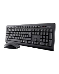Tastiera e Mouse Wireless Trust Primo Nero Monocromatica Inglese EEUU Qwerty US Tastiera e Mouse Wireless Trust Primo Nero Monocromatica Inglese EEUU Qwerty US