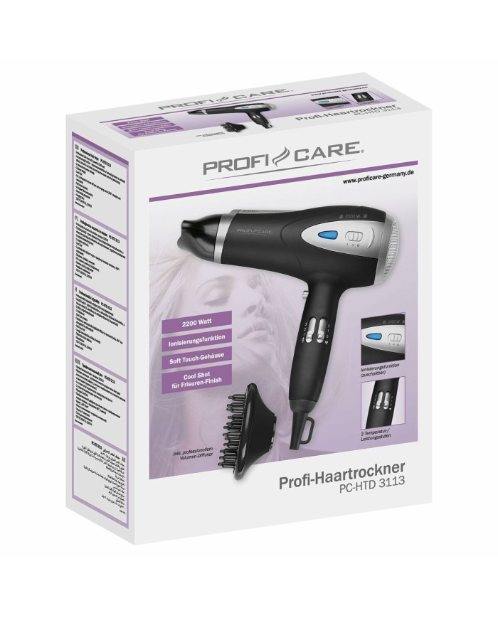 Phon ProfiCare PC-HTD 3113 CZARNA Nero 2200 W Phon ProfiCare PC-HTD 3113 CZARNA Nero 2200 W