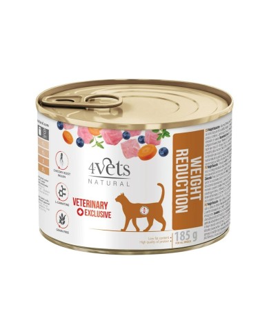 Cibo per gatti 4VETS Natural Weight Reduction 185 g