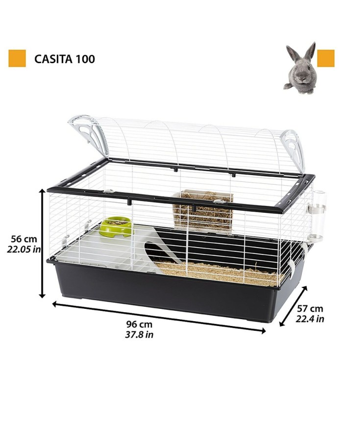 Gabbia Ferplast 100 Metallo Plastica 96 x 57 x 56 cm Gabbia Ferplast 100 Metallo Plastica 96 x 57 x 56 cm