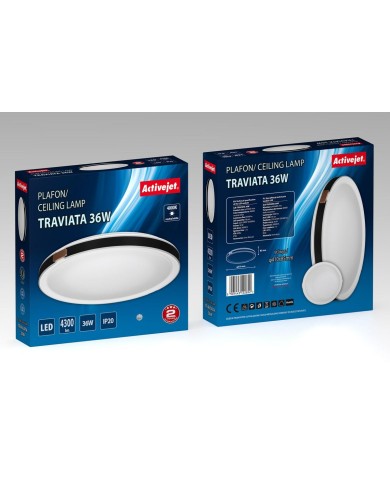 Lampadario Activejet AJE-TRAVIATA 36W Bianco Nero 80 36 W (4000 K)