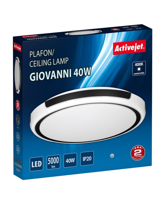 Lampadario Activejet AJE-GIOVANNI 40W Bianco Nero 80 (4000 K) Lampadario Activejet AJE-GIOVANNI 40W Bianco Nero 80 (4000 K)