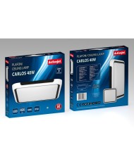 Lampadario Activejet AJE-CARLOS 40W Bianco Nero 80 (4000 K)